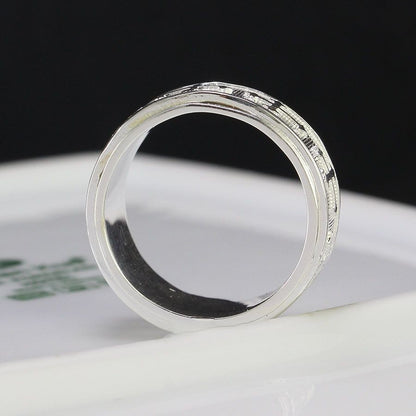 925 Sterling Silver Rings Men's, Women's Cross Band Silver Cross Rings