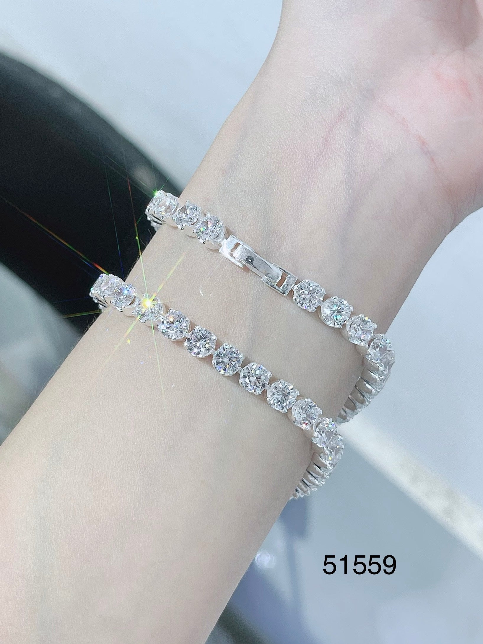 925 sterling silver bracelets Men's, Women's, 5mm iced Out Tennis Bracelets