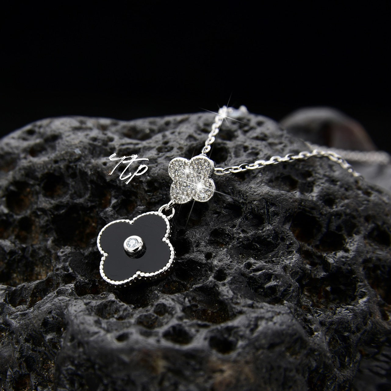 925 Sterling Silver Four Leaf Clover Necklace