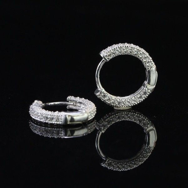 925 sterling silver earrings Hoops Men's, Women's