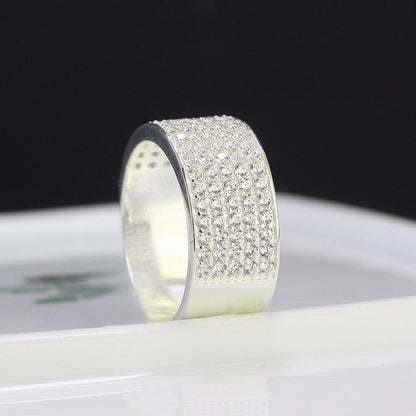 925 sterling silver rings Men's, Women's, Luxury CZ Diamond Ring Iced out