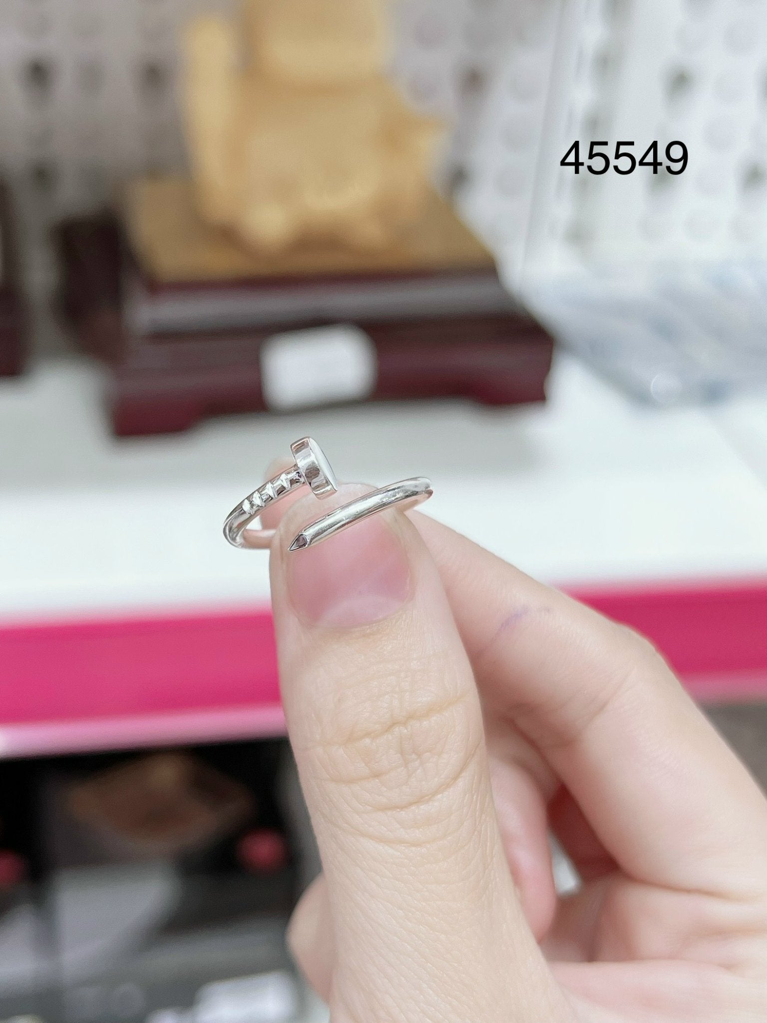 925 Sterling Silver Ring Nail shaped Men's, Women's