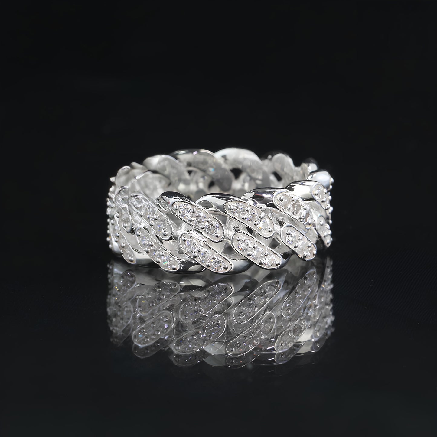 925 sterling silver rings Iced Out CZ-Diamond