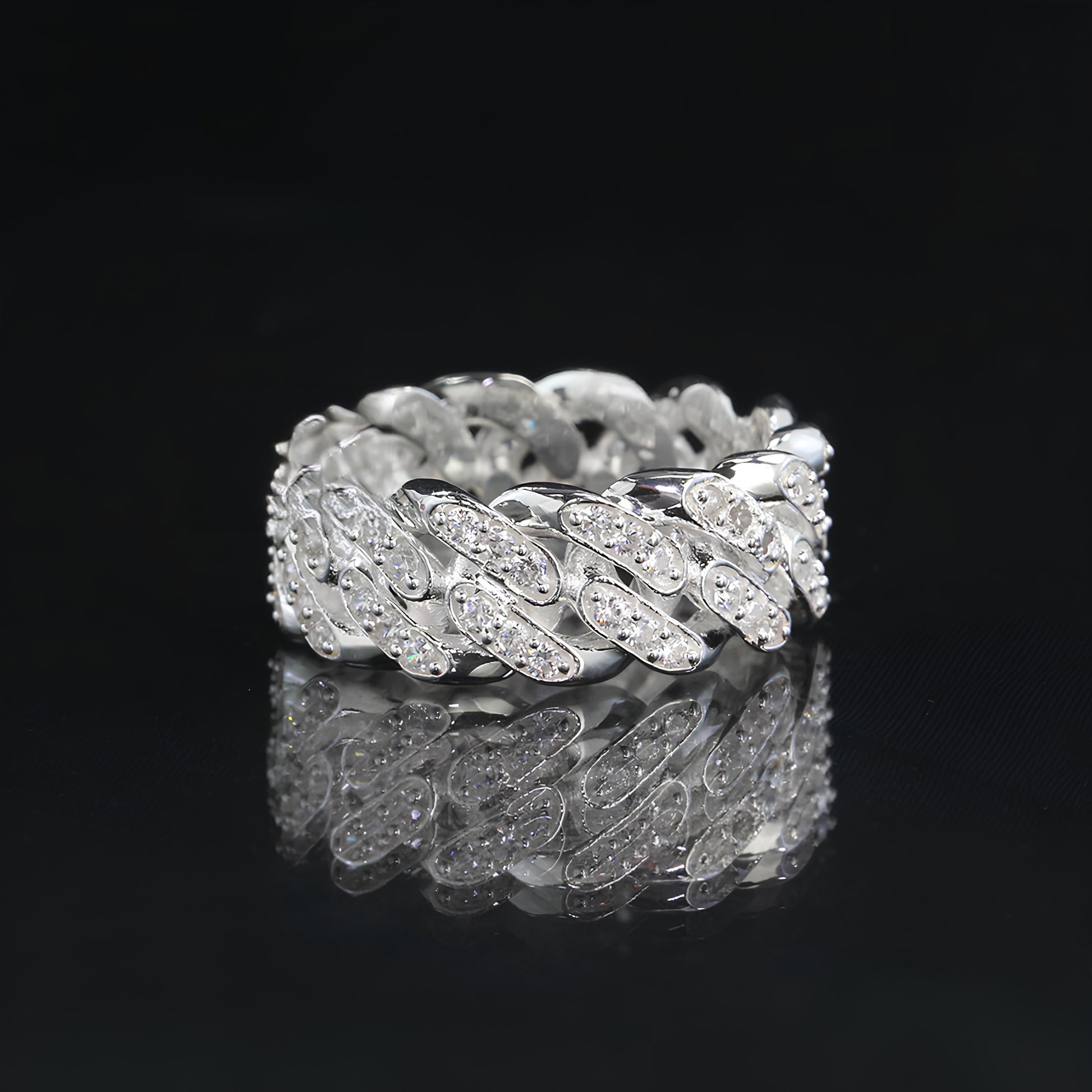 925 sterling silver rings Iced Out CZ-Diamond