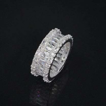 925 Sterling Silver Ring Crown Men's, Women's 10mm ice out CZ Diamond