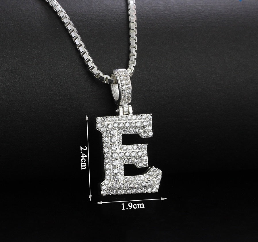 925 Sterling Silver Pendants Men's, Women's, Alphabet Pedants and Necklace