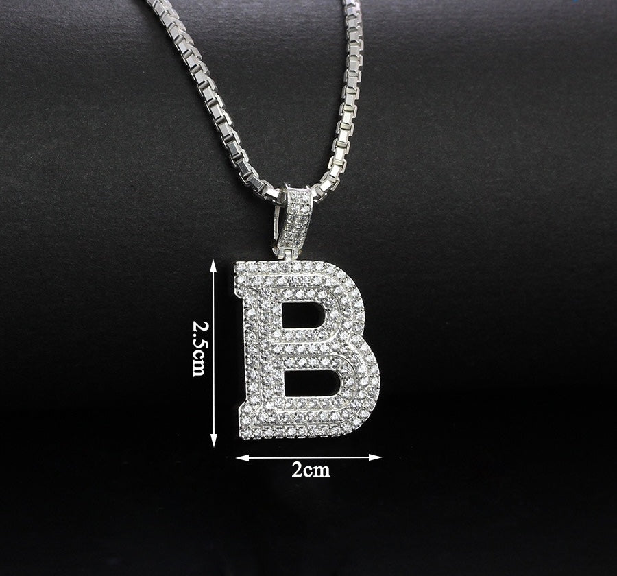 925 Sterling Silver Pendants Men's, Women's, Alphabet Pedants and Necklace