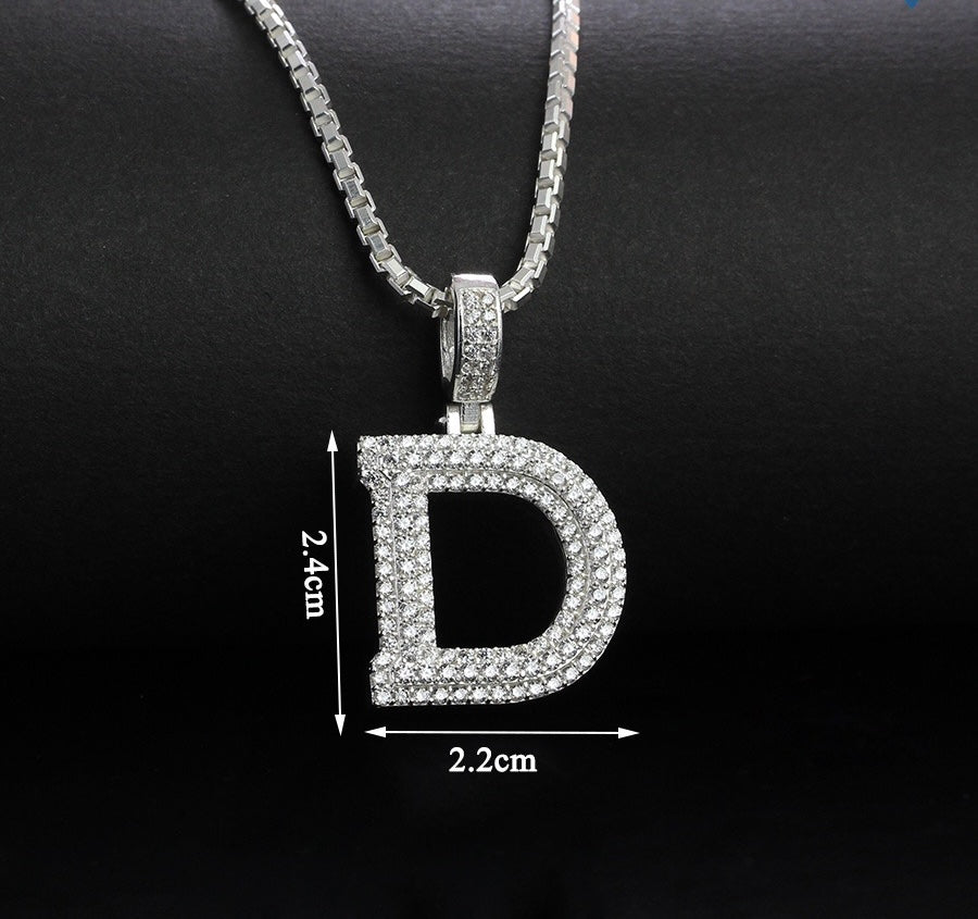 925 Sterling Silver Pendants Men's, Women's, Alphabet Pedants and Necklace