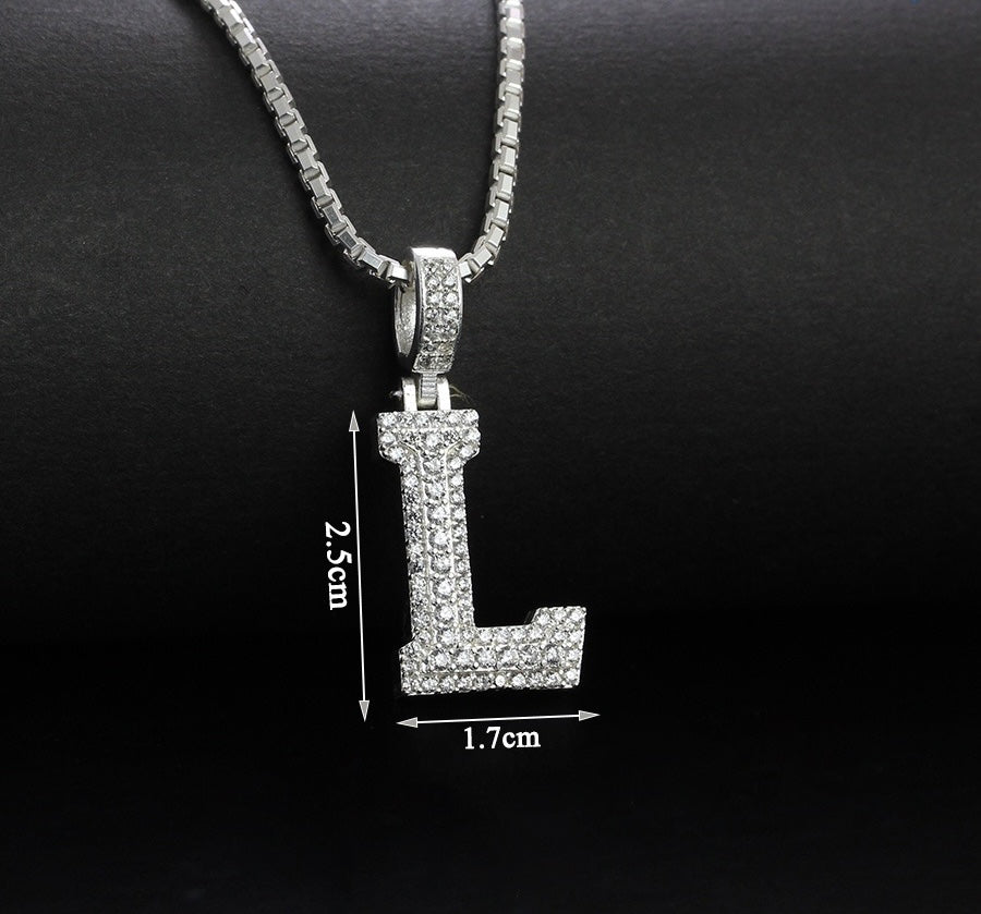 925 Sterling Silver Pendants Men's, Women's, Alphabet Pedants and Necklace