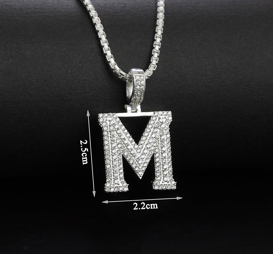 925 Sterling Silver Pendants Men's, Women's, Alphabet Pedants and Necklace