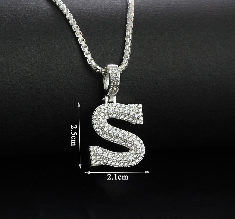 925 Sterling Silver Pendants Men's, Women's, Alphabet Pedants and Necklace