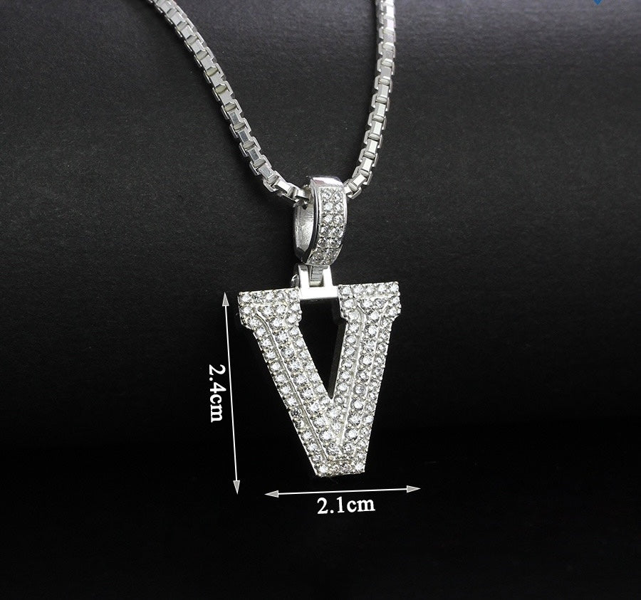 925 Sterling Silver Pendants Men's, Women's, Alphabet Pedants and Necklace