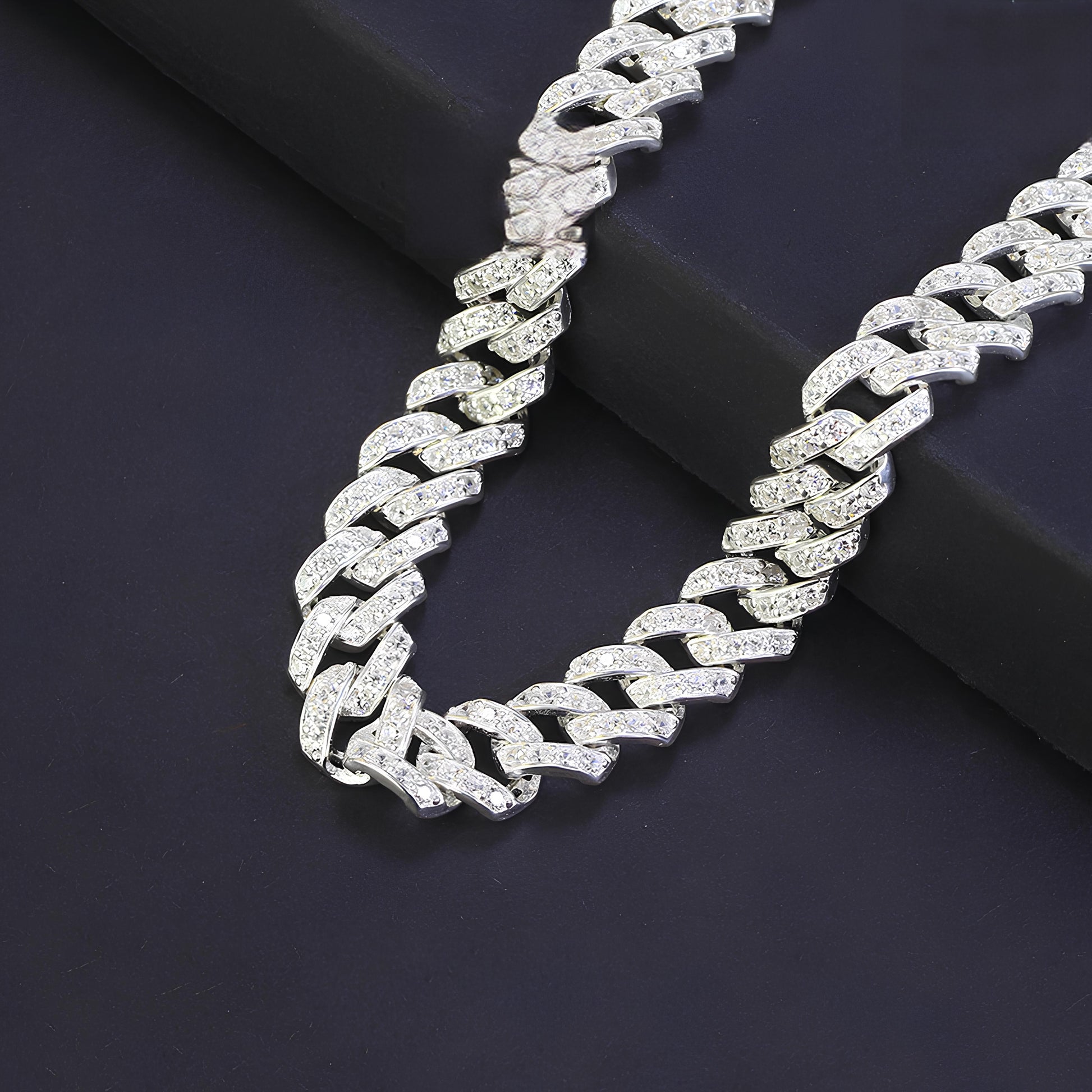 Mens silver bracelets, Iced Out Miami Cuban Link Bracelet Chain, Cz Diamond Bracelet, Gif for Him, silver bracelet men,925 silver bracelet