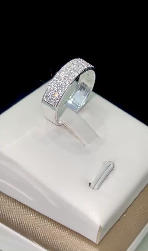 925 Sterling Silver Ring Unisex Crown CZ Diamond Bling Bling