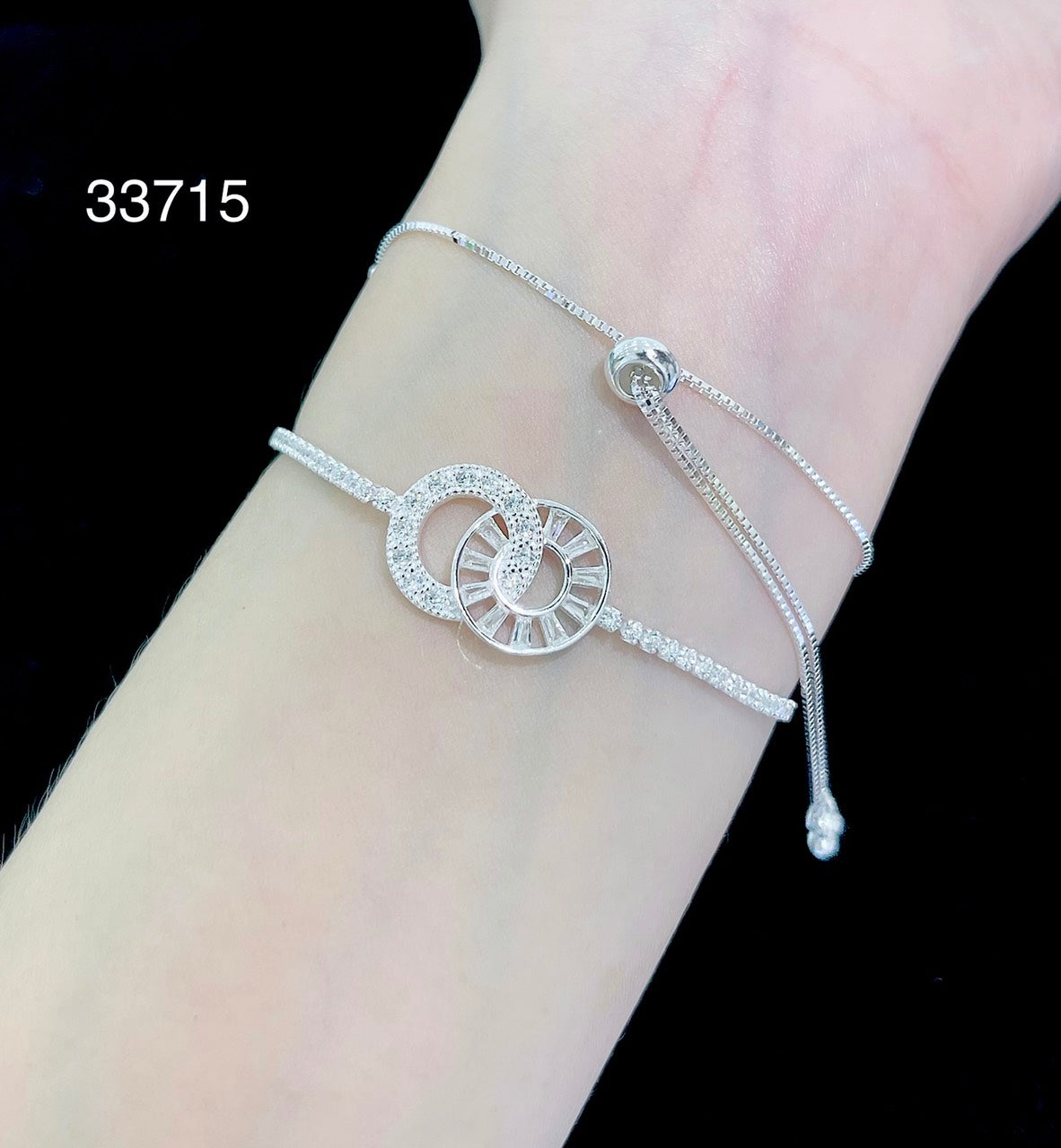 925 sterling silver Bracelets Women's Wheel Duo